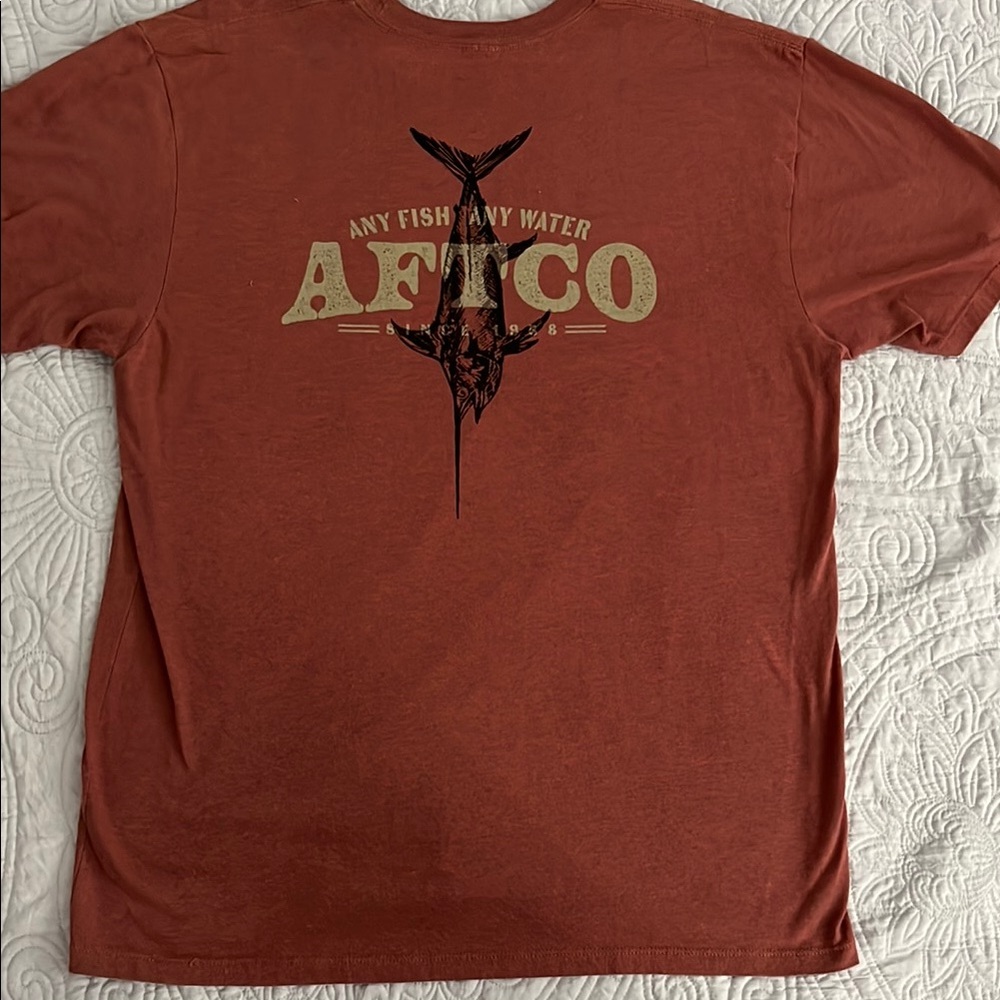 AFTCO Brick Red Graphic Tee